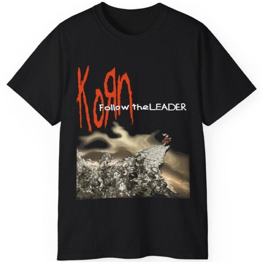 Korn 90S Follow The Leader T-Shirt Nu Metal Band Graphic Tee